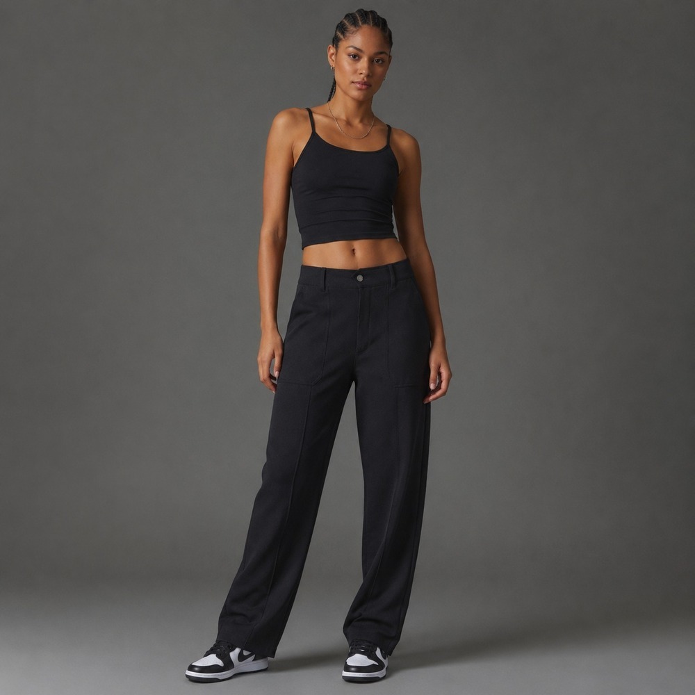 JORDAN Women's New Pants SMALL Black Standard Fit Coupe Zip Ankle FN5446-010